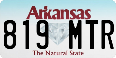 AR license plate 819MTR