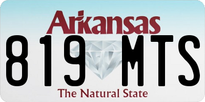 AR license plate 819MTS