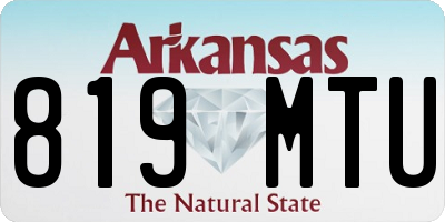 AR license plate 819MTU
