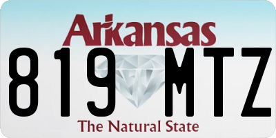AR license plate 819MTZ
