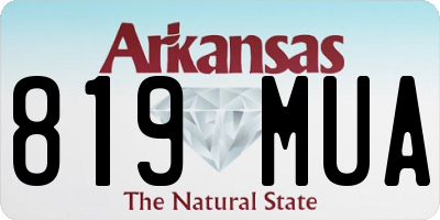 AR license plate 819MUA