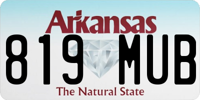 AR license plate 819MUB