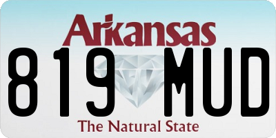 AR license plate 819MUD