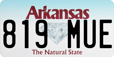 AR license plate 819MUE
