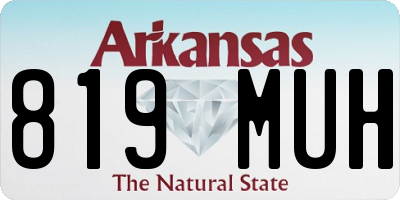AR license plate 819MUH