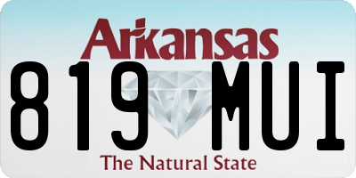 AR license plate 819MUI