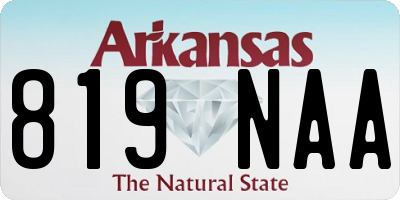 AR license plate 819NAA