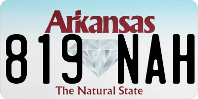 AR license plate 819NAH