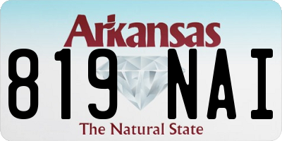 AR license plate 819NAI
