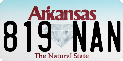 AR license plate 819NAN