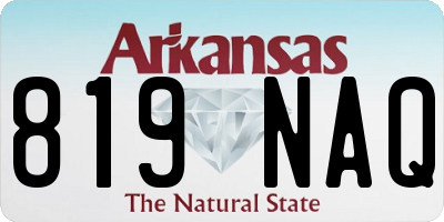 AR license plate 819NAQ
