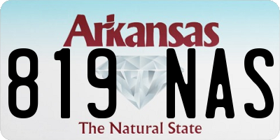 AR license plate 819NAS