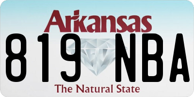 AR license plate 819NBA