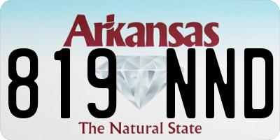 AR license plate 819NND