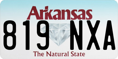 AR license plate 819NXA