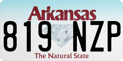 AR license plate 819NZP
