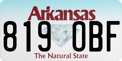 AR license plate 819OBF
