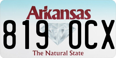 AR license plate 819OCX