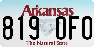 AR license plate 819OFO