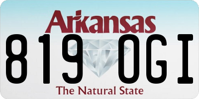 AR license plate 819OGI