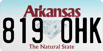 AR license plate 819OHK