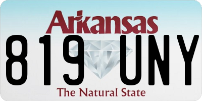 AR license plate 819UNY