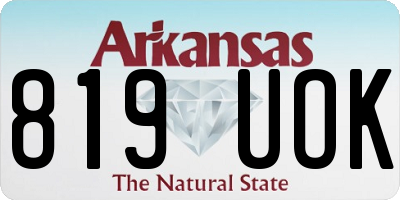 AR license plate 819UOK