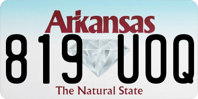 AR license plate 819UOQ