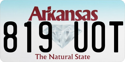 AR license plate 819UOT