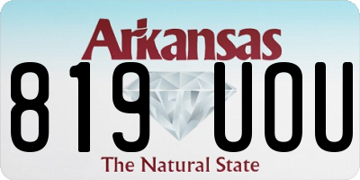 AR license plate 819UOU