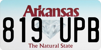 AR license plate 819UPB