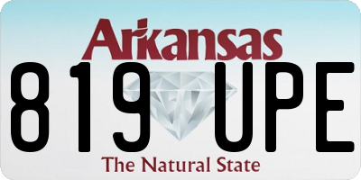 AR license plate 819UPE