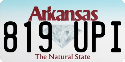 AR license plate 819UPI