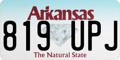 AR license plate 819UPJ