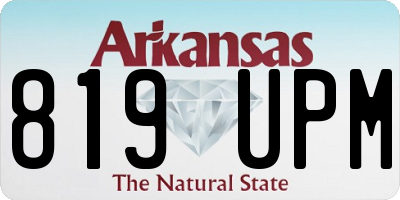 AR license plate 819UPM