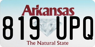 AR license plate 819UPQ