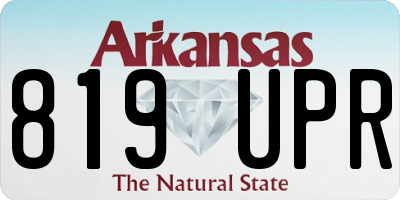 AR license plate 819UPR