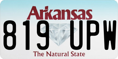 AR license plate 819UPW