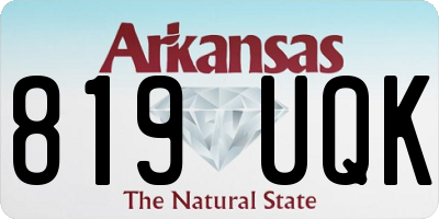 AR license plate 819UQK