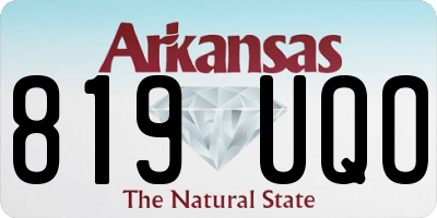 AR license plate 819UQO
