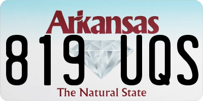 AR license plate 819UQS