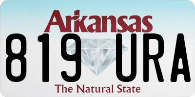 AR license plate 819URA