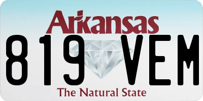 AR license plate 819VEM