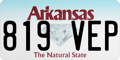 AR license plate 819VEP