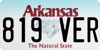 AR license plate 819VER