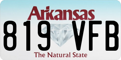 AR license plate 819VFB