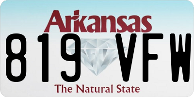 AR license plate 819VFW