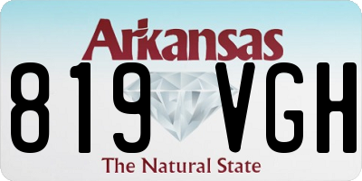 AR license plate 819VGH