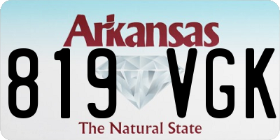 AR license plate 819VGK