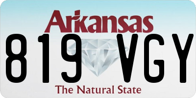AR license plate 819VGY
